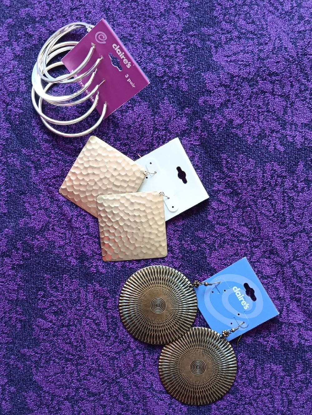 3-pair Statetment Earrings Lot